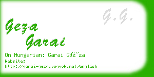 geza garai business card